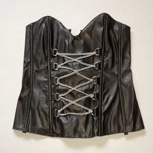 PVC Corset with front chain